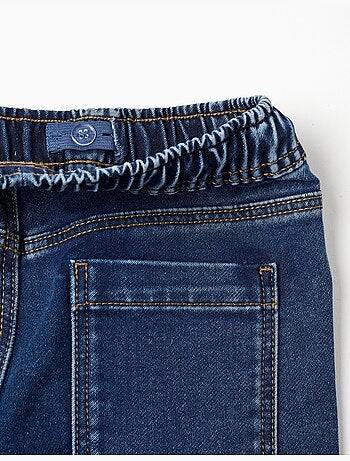 Joggers in jeans con coulisse e 5 tasche