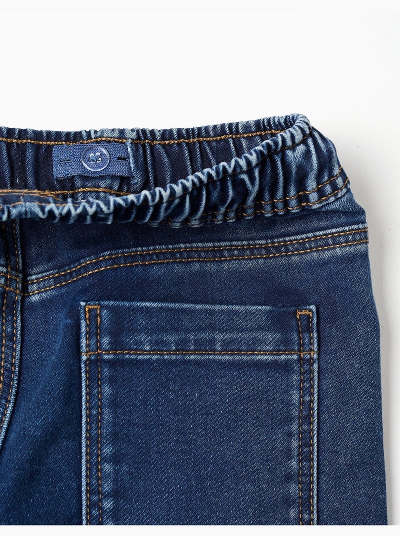 Joggers in jeans con coulisse e 5 tasche Blu scuro - Kiabi