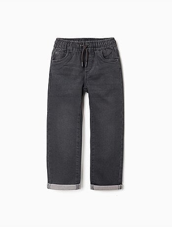 Joggers in jeans con coulisse e 5 tasche