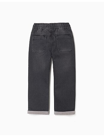 Joggers in jeans con coulisse e 5 tasche
