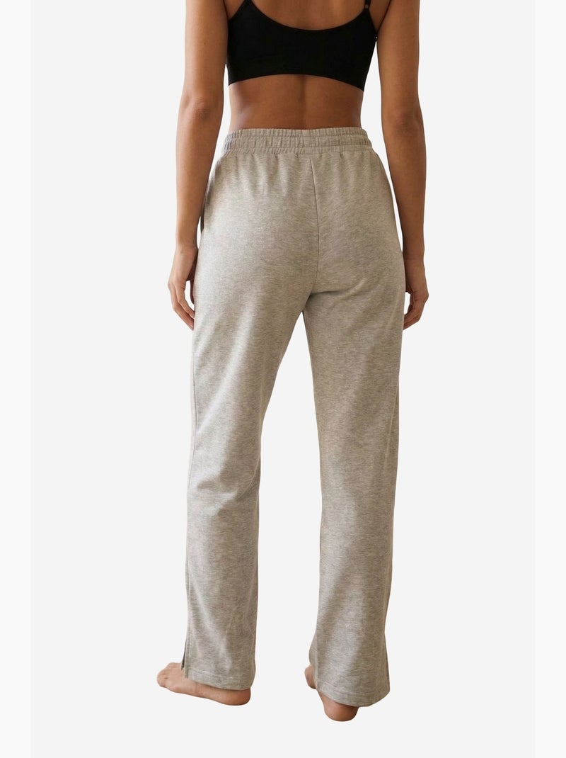Joggers in maglia a vita alta a gamba ampia my fashion Grigio chiaro - Kiabi