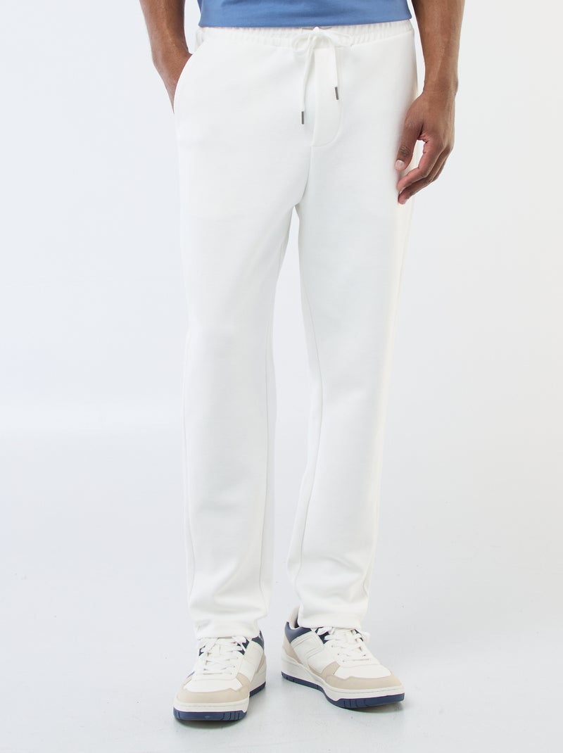 Joggers in maglia piqué Bianco - Kiabi