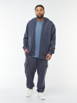 Joggers in maglia piqué con tasche con patta