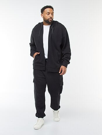 Joggers in maglia piqué con tasche con patta