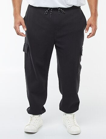 Joggers in maglia piqué con tasche con patta