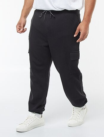 Joggers in maglia piqué con tasche con patta