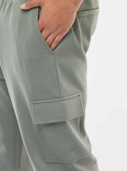 Joggers in maglia piqué con tasche con patta - Kiabi