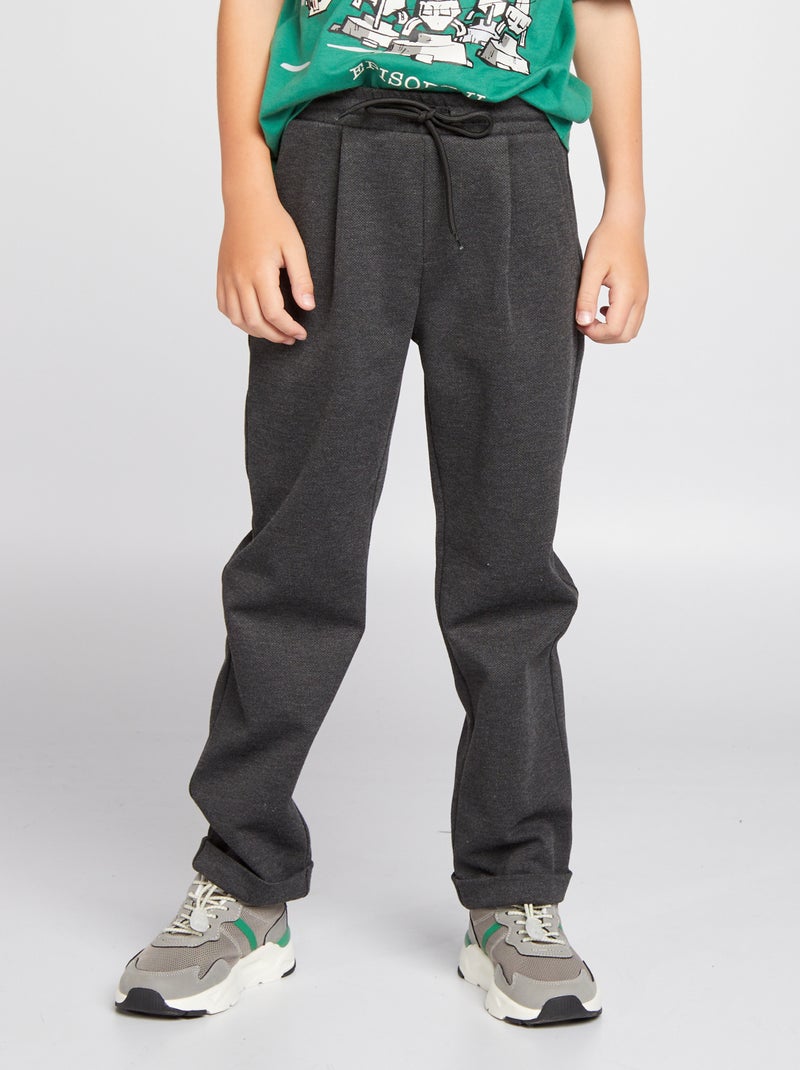 Joggers in maglia piqué Grigio - Kiabi