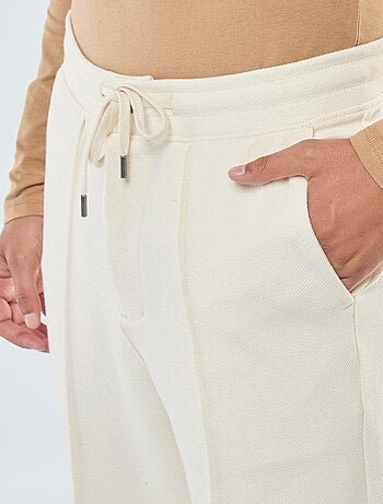 Joggers in maglia piqué tinta unita