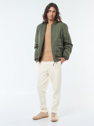 Joggers in maglia piqué tinta unita