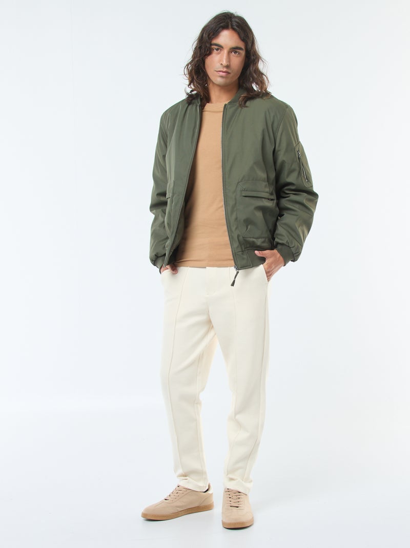 Joggers in maglia piqué tinta unita Bianco - Kiabi
