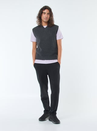 Joggers in maglia piqué tinta unita