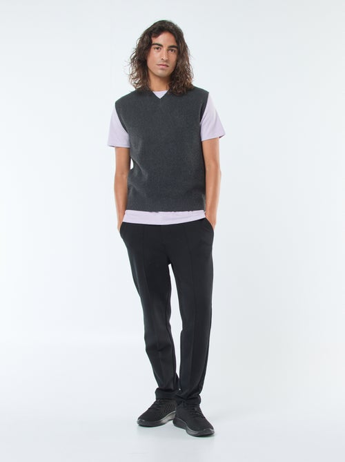 Joggers in maglia piqué tinta unita - Kiabi