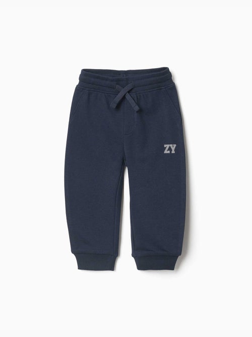 Joggers in pile con coulisse e stampa - Kiabi