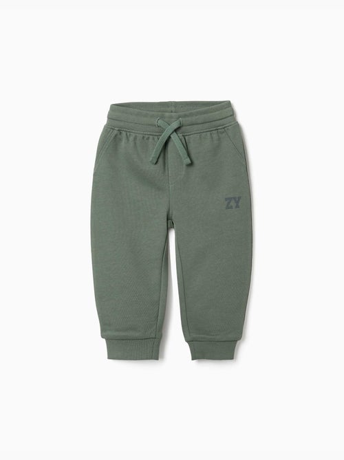 Joggers in pile con coulisse e stampa - Kiabi