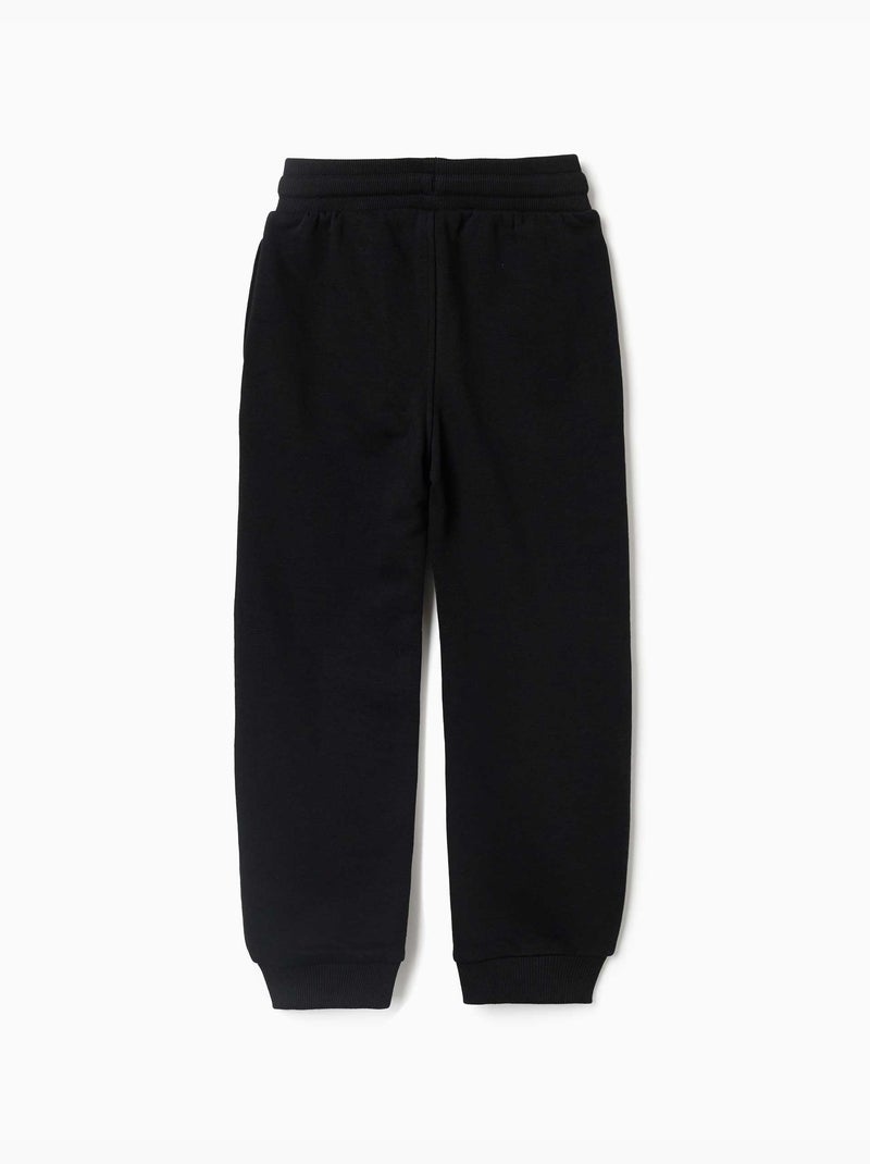 Joggers in pile con stampa che si illumina al buio Nero Nero - Kiabi