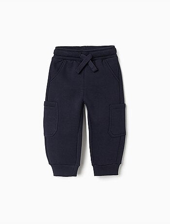 Joggers in pile spazzolato con tasche cargo