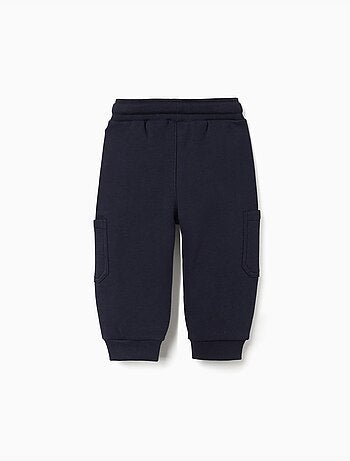 Joggers in pile spazzolato con tasche cargo