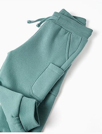 Joggers in pile spazzolato con tasche cargo