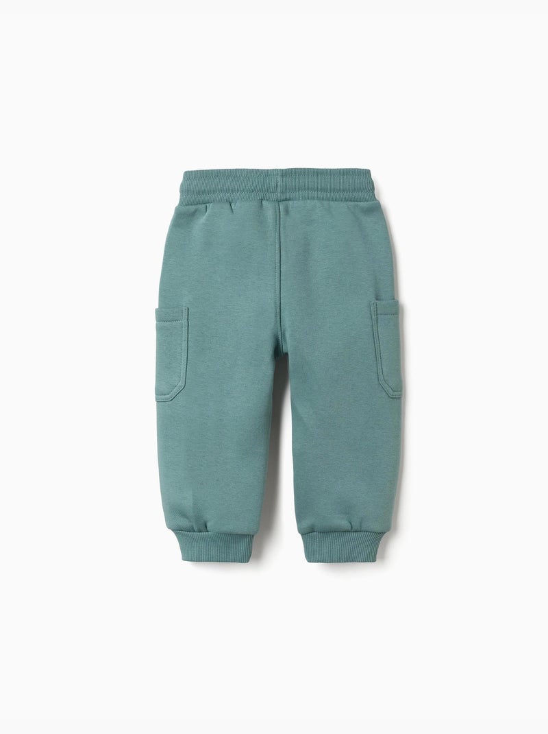 Joggers in pile spazzolato con tasche cargo Verde chiaro - Kiabi