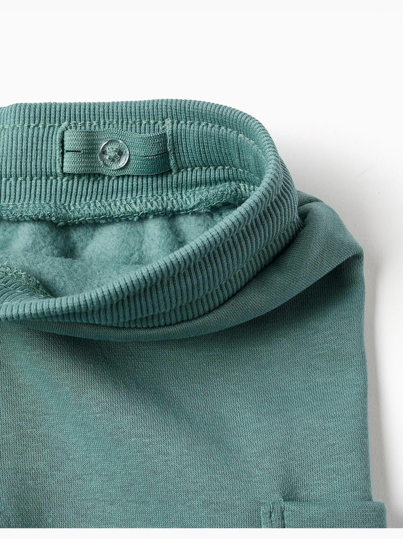 Joggers in pile spazzolato con tasche cargo Verde chiaro - Kiabi