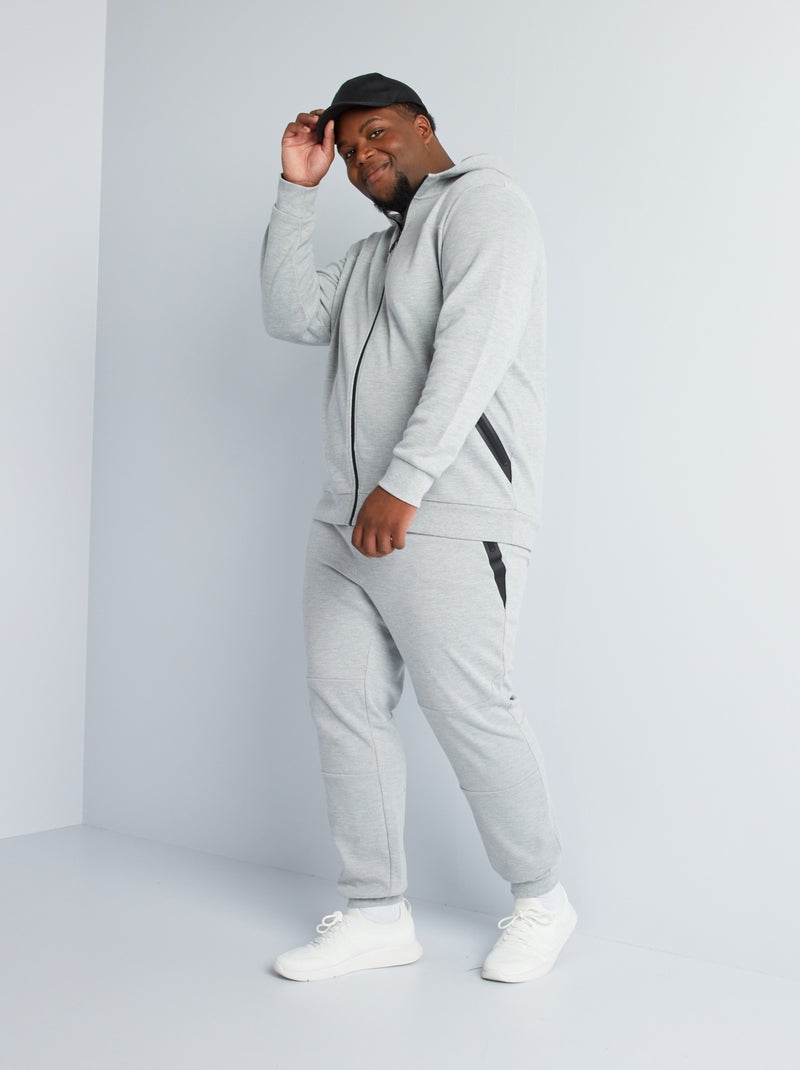Joggers in piqué di cotone GRIGIO - Kiabi