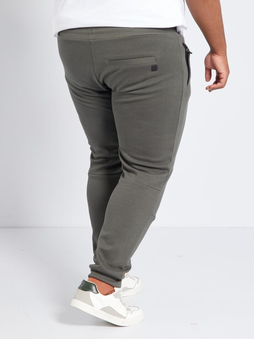 Joggers in piqué di cotone KAKI - Kiabi