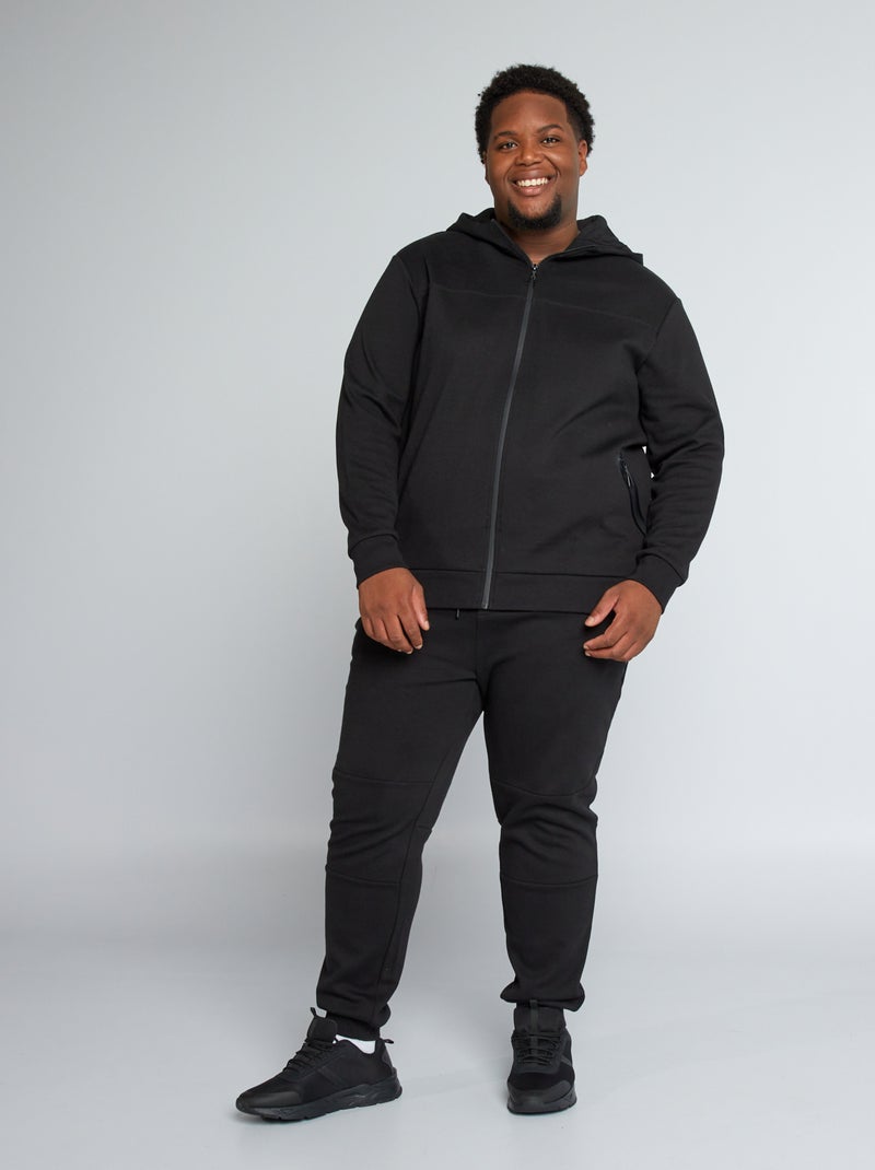 Joggers in piqué di cotone Nero - Kiabi