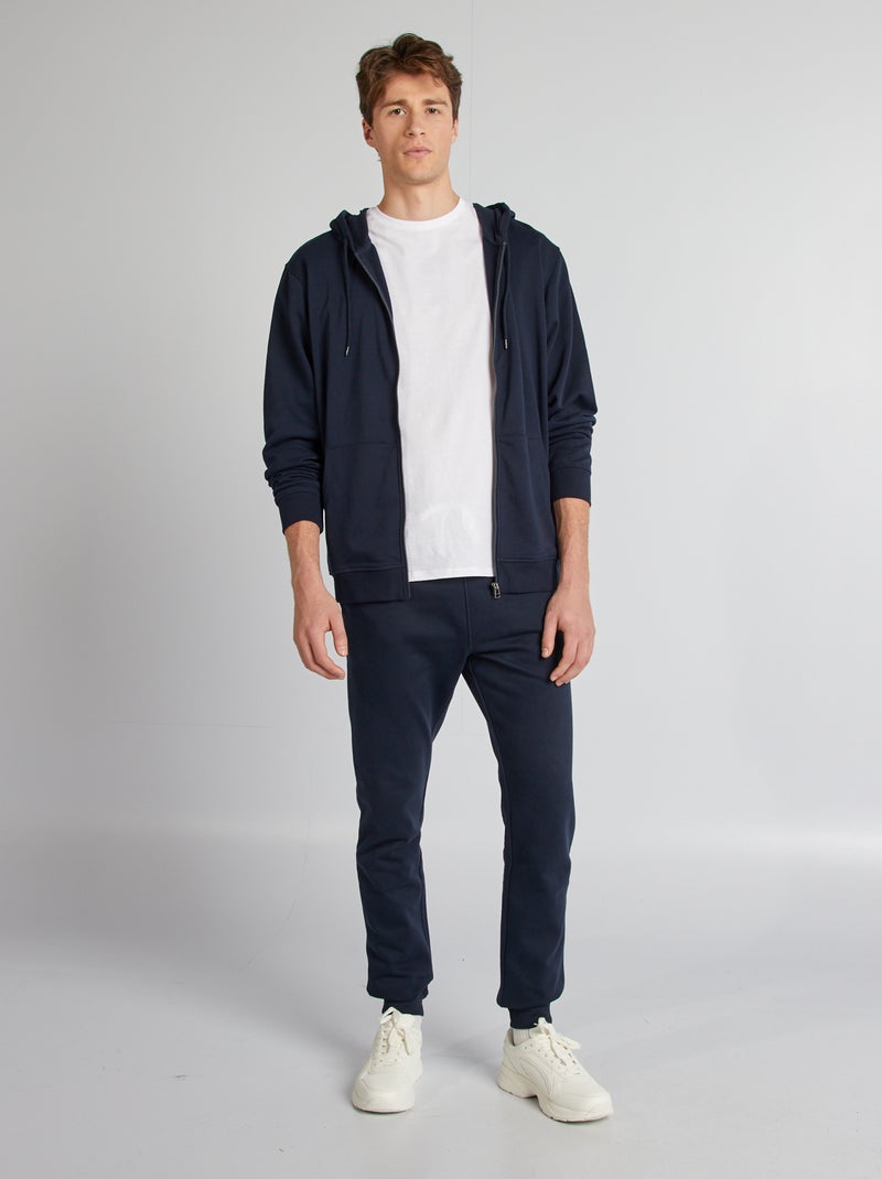 Joggers in tessuto felpato - L36 BLU - Kiabi