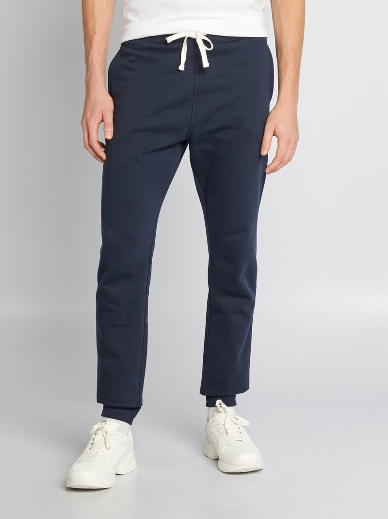 Joggers in tessuto felpato - L36 BLU - Kiabi