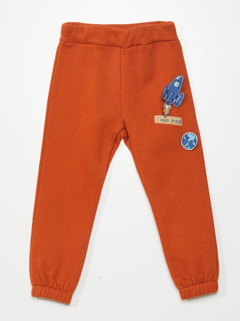 Joggers in tessuto felpato ARANCIONE - Kiabi