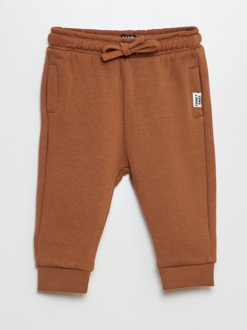 Joggers in tessuto felpato BEIGE - Kiabi