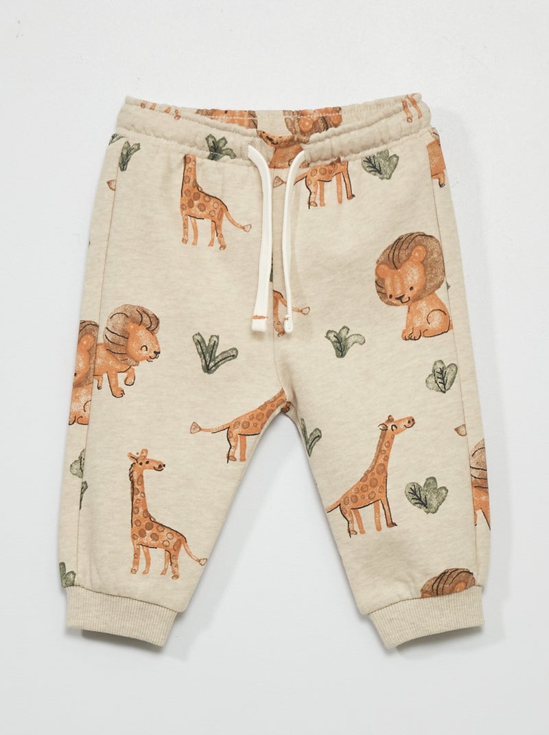Joggers in tessuto felpato BEIGE - Kiabi