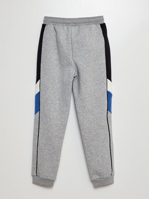 Joggers in tessuto felpato color block - Kiabi