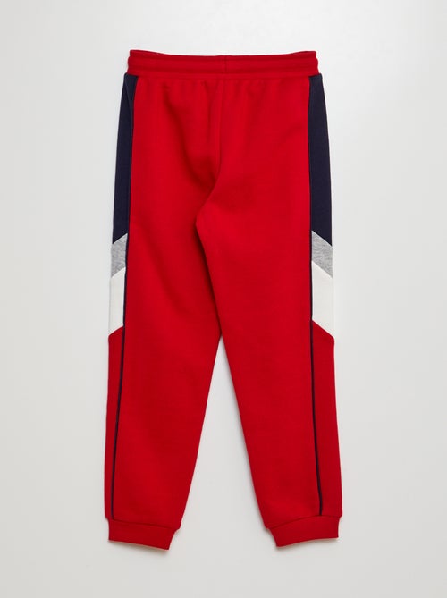 Joggers in tessuto felpato color block - Kiabi