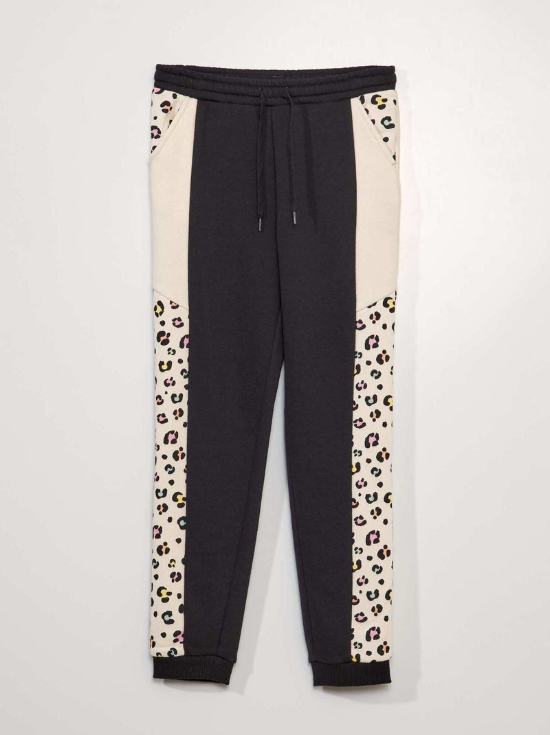 Joggers in tessuto felpato colorblock BEIGE - Kiabi