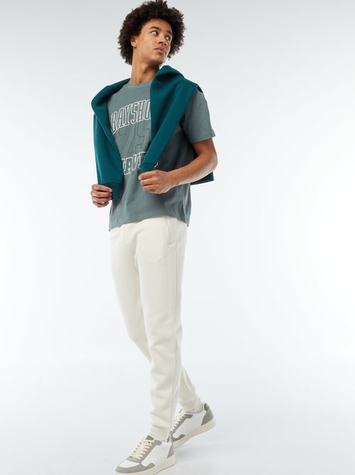 Joggers in tessuto felpato con 2 tasche con zip - Kiabi