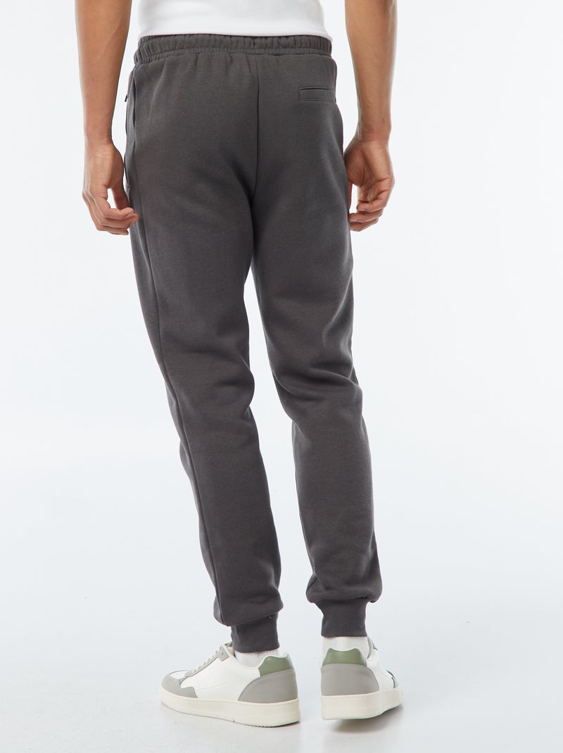 Joggers in tessuto felpato con 2 tasche con zip grigio - Kiabi