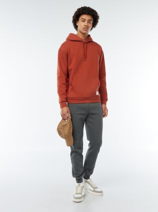 Joggers in tessuto felpato con 2 tasche con zip