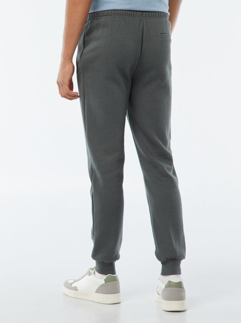 Joggers in tessuto felpato con 2 tasche con zip Kaki - Kiabi