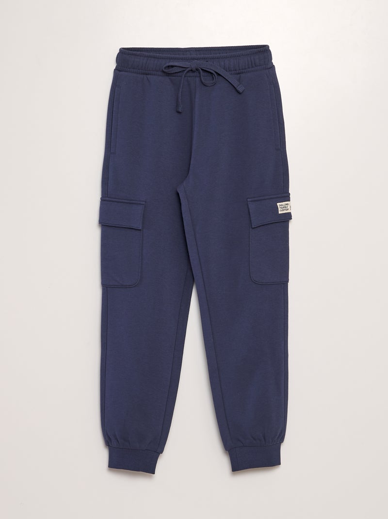 Joggers in tessuto felpato con tasche BLU - Kiabi