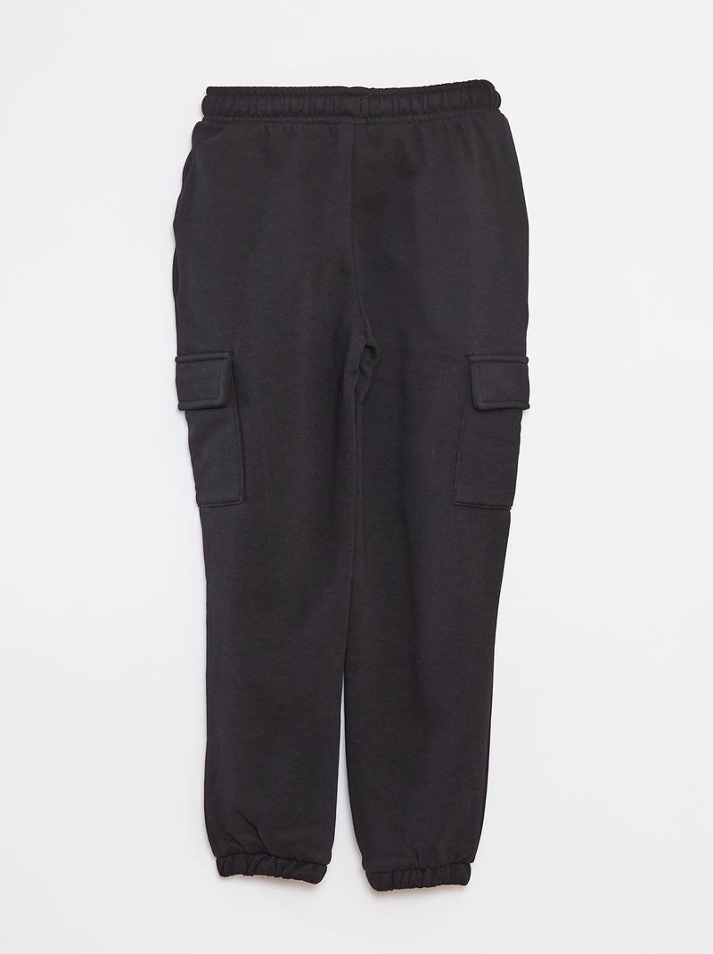 Joggers in tessuto felpato con tasche nero - Kiabi