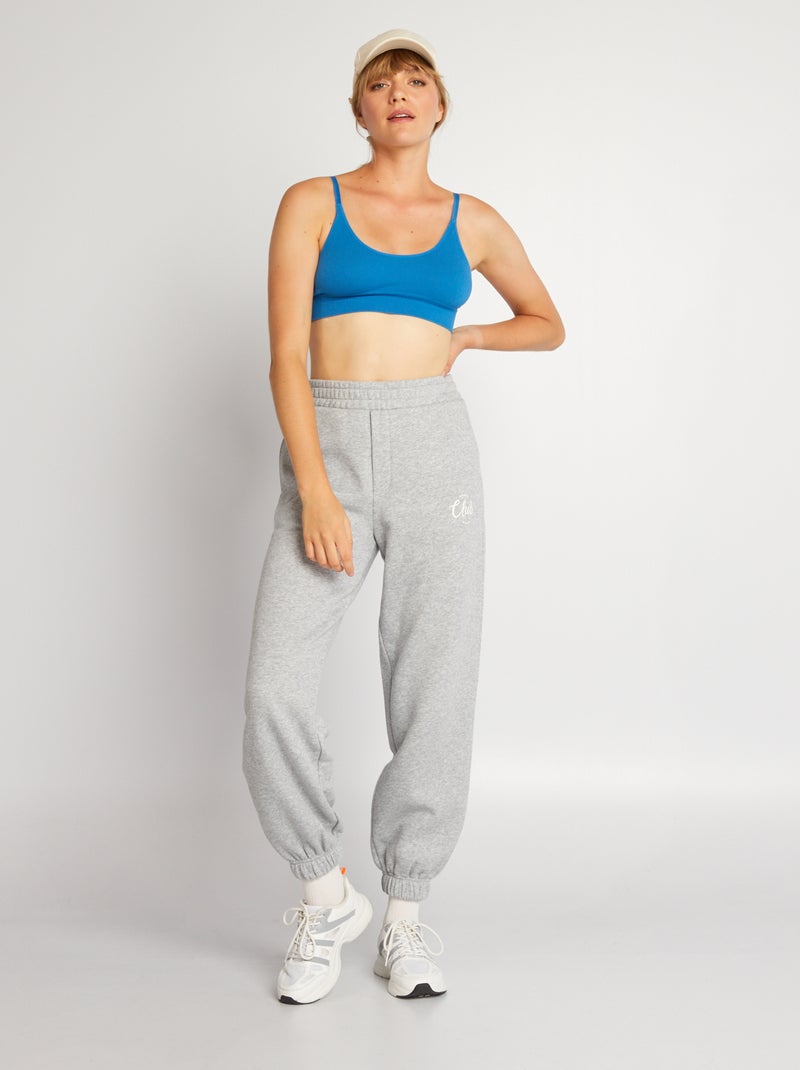 Joggers in tessuto felpato GRIGIO - Kiabi