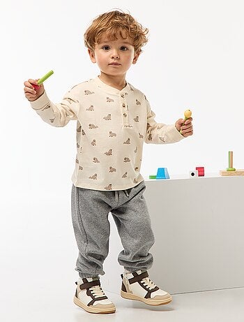 Joggers in tessuto felpato