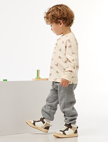Joggers in tessuto felpato