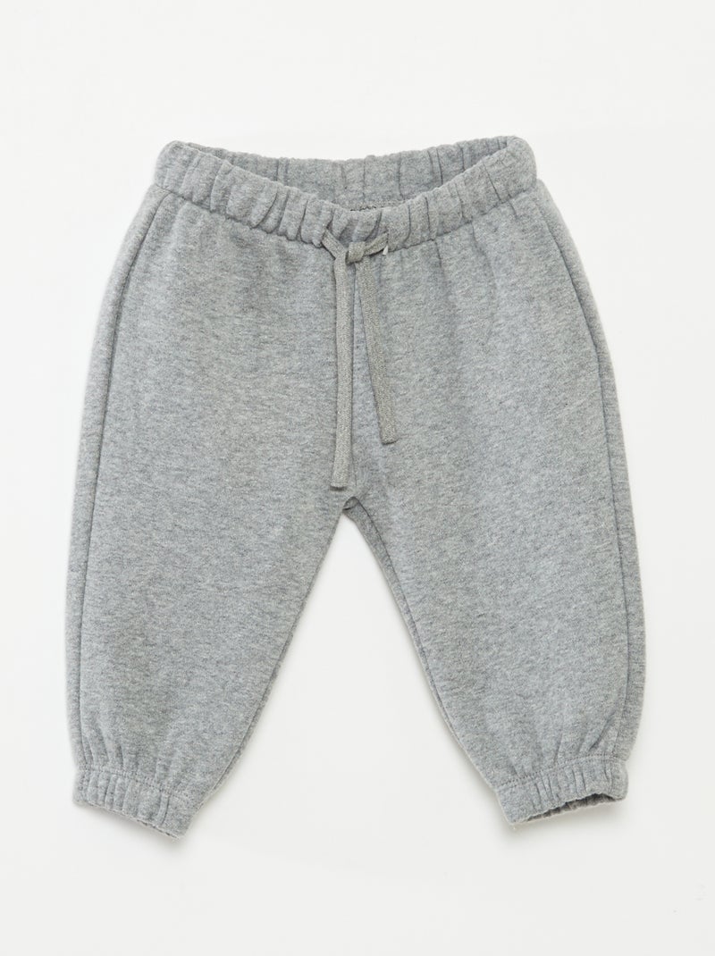 Joggers in tessuto felpato Grigio - Kiabi