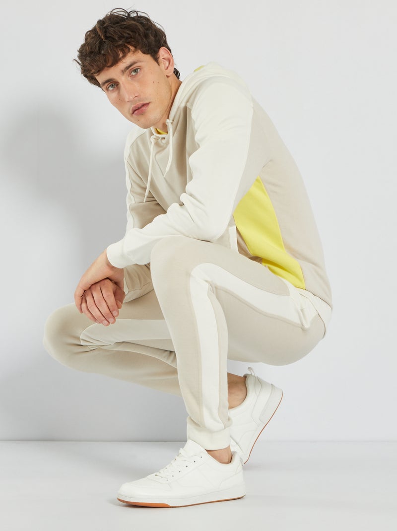 Joggers in tessuto felpato grigio luna - Kiabi
