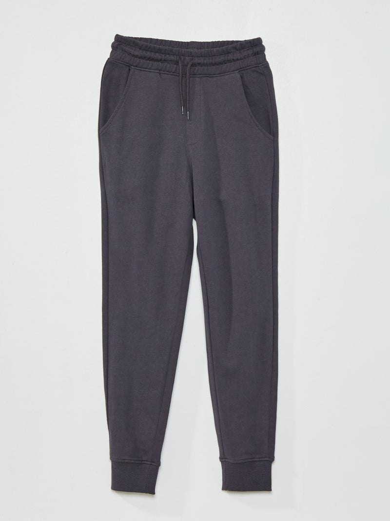 Joggers in tessuto felpato grigio scuro - Kiabi
