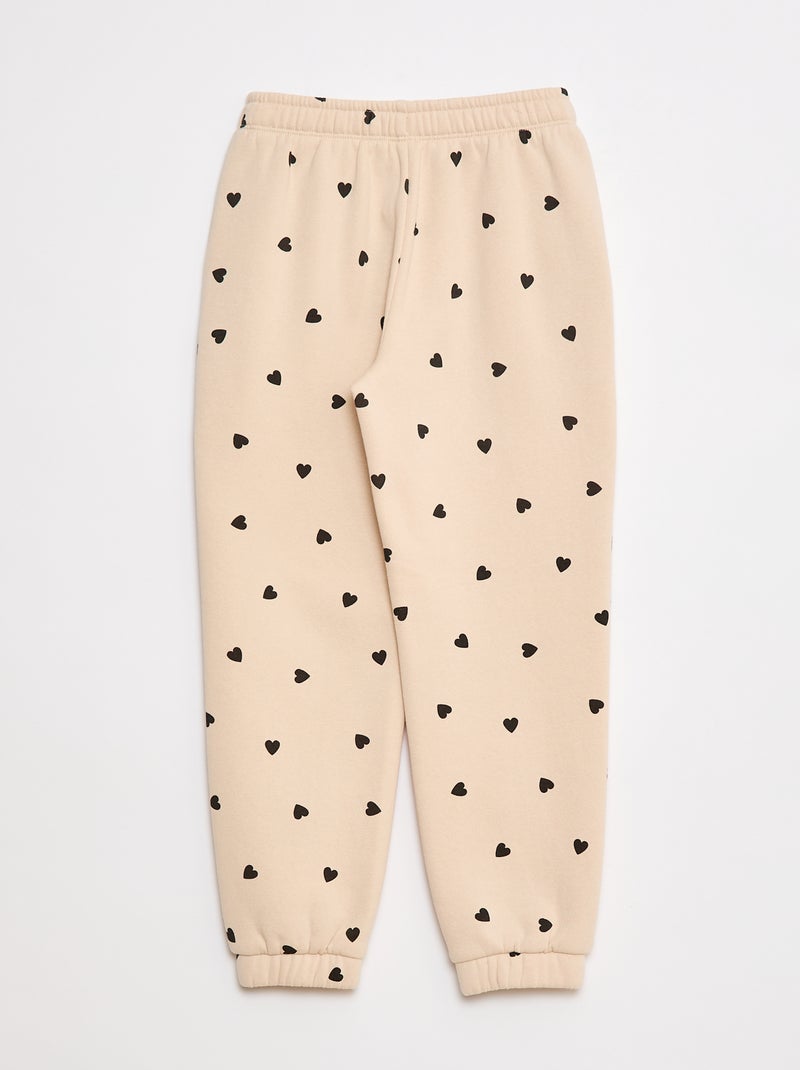 Joggers in tessuto felpato leggero Beige - Kiabi