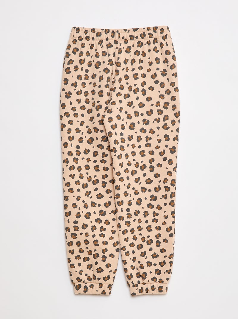 Joggers in tessuto felpato leggero Beige - Kiabi